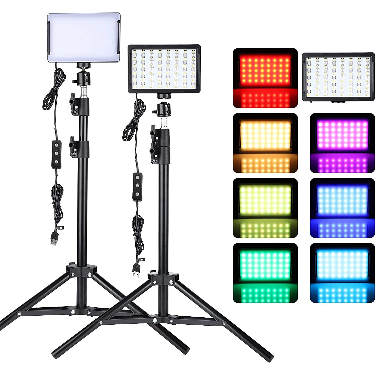 LED Video Light Kit with Tripod Stand