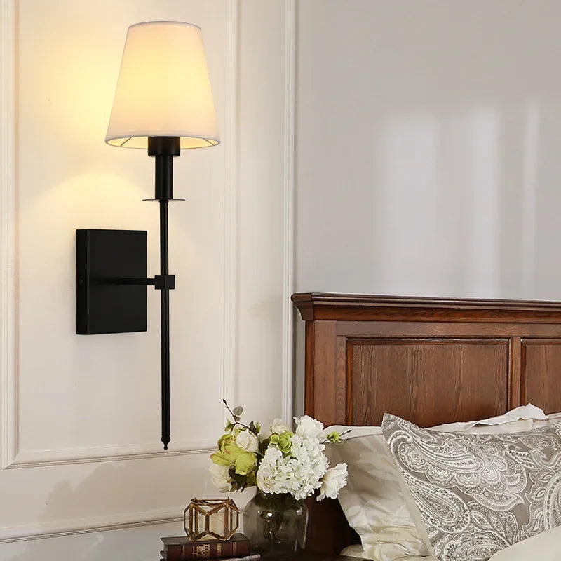 Fabric Shade Mirror & Wall Light