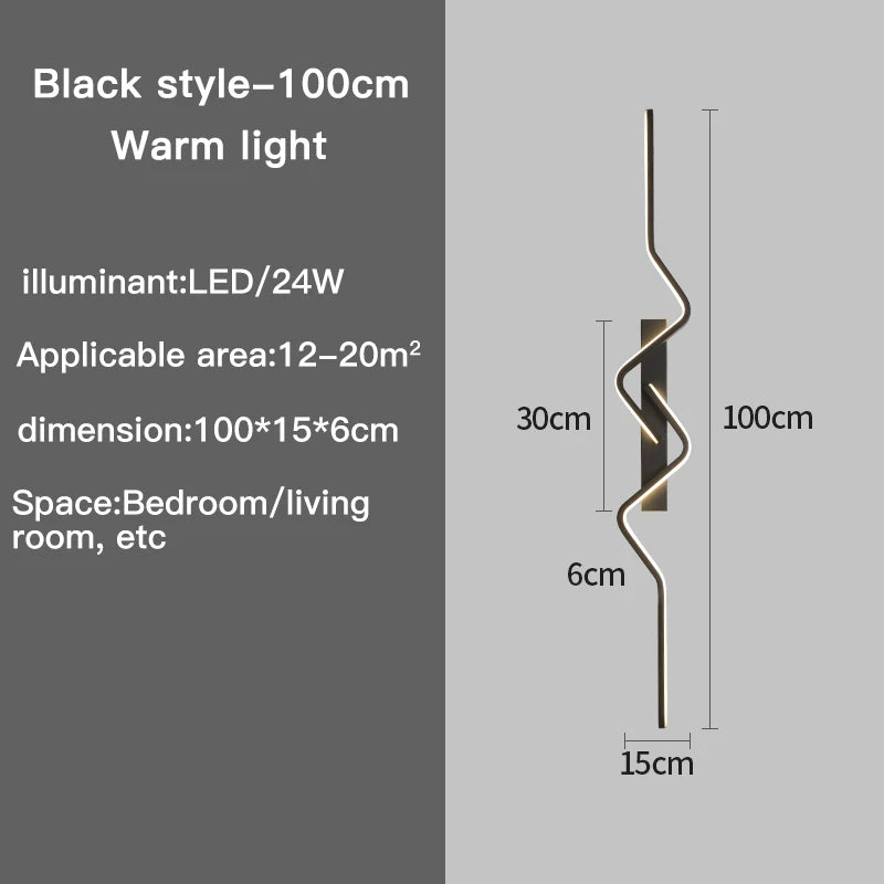 Modern Linear Stairwell Wall Light