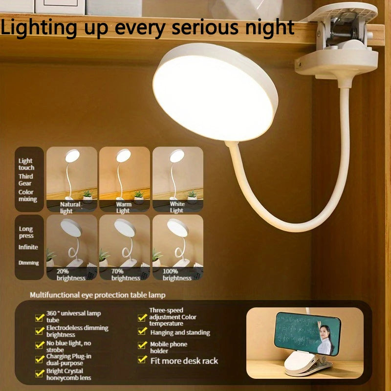 Clip-On Rechargeable Desk Lamp