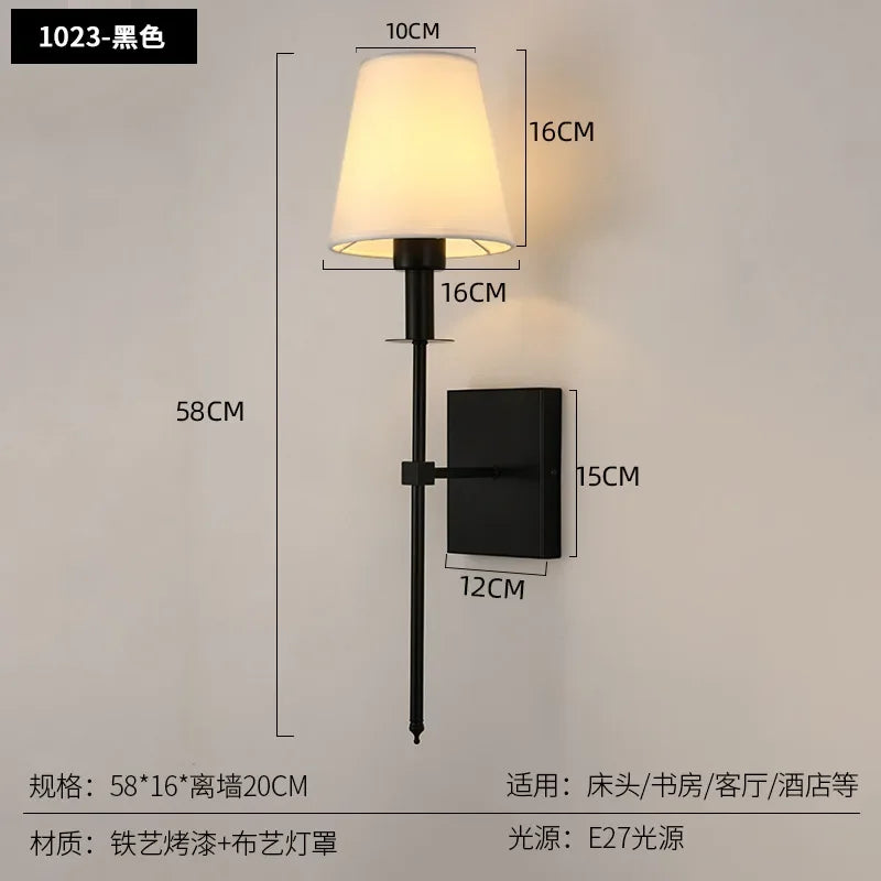 Fabric Shade Mirror & Wall Light