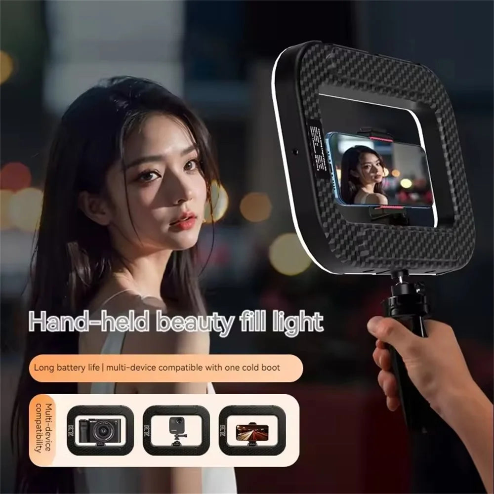 Handheld LED Ring Light with Phone Holder