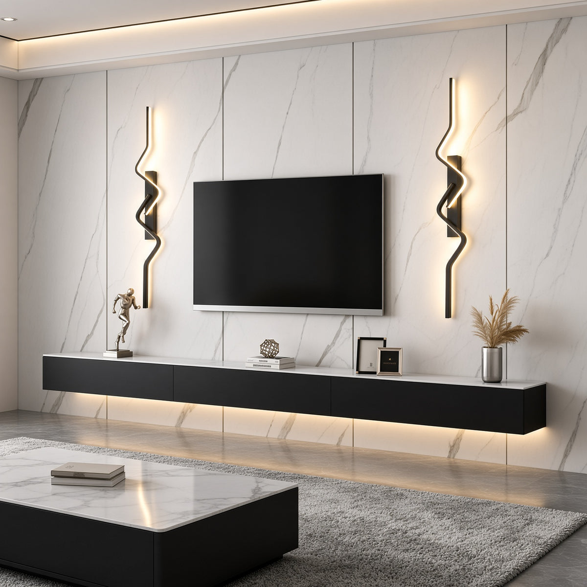 Modern Linear Stairwell Wall Light
