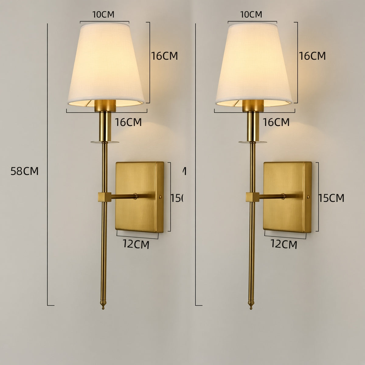 Fabric Shade Mirror & Wall Light