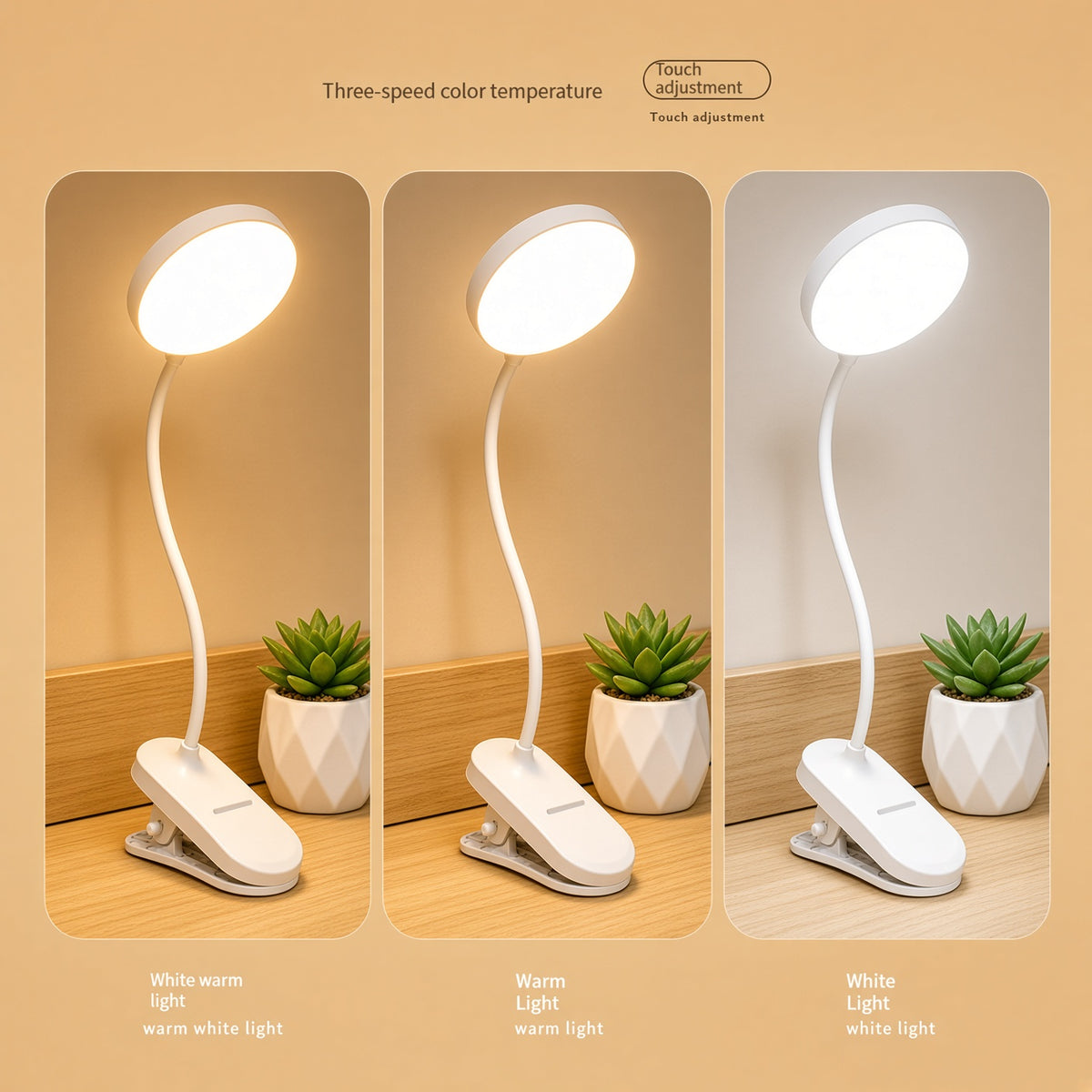 Clip-On Rechargeable Desk Lamp