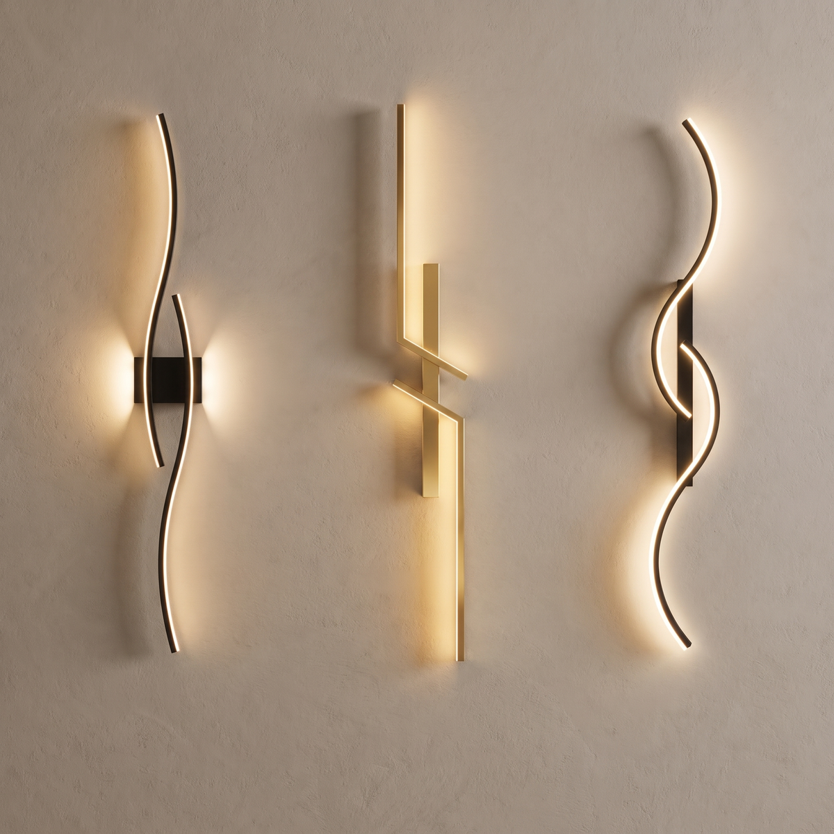 Long Strip LED Wall Light with Remote