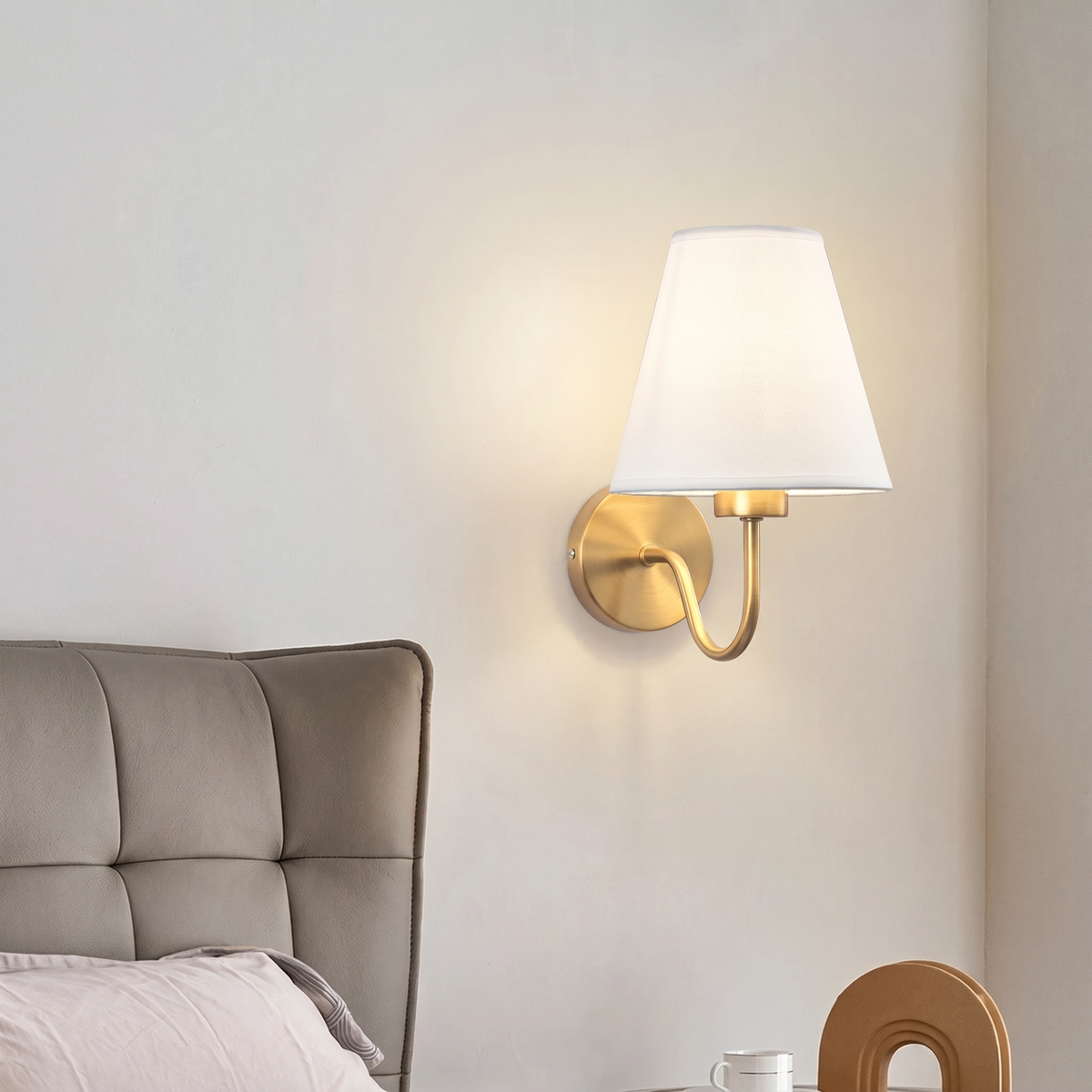 Fabric Shade Wall Light