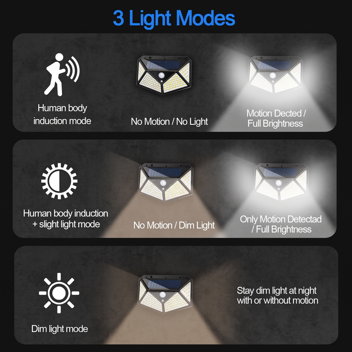 Solar Motion Sensor Garden Light