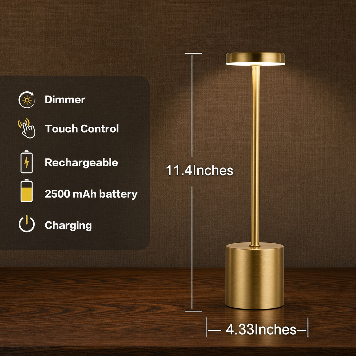 Cordless Touch Table Lamp