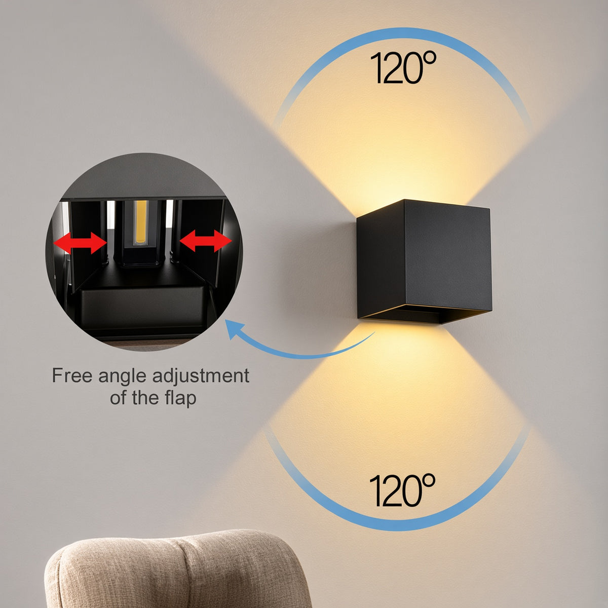 Nordic Square LED Wall Light — Indoor & Outdoor